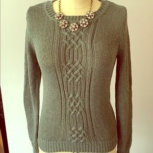 Sparkles Grey Knit Sweater